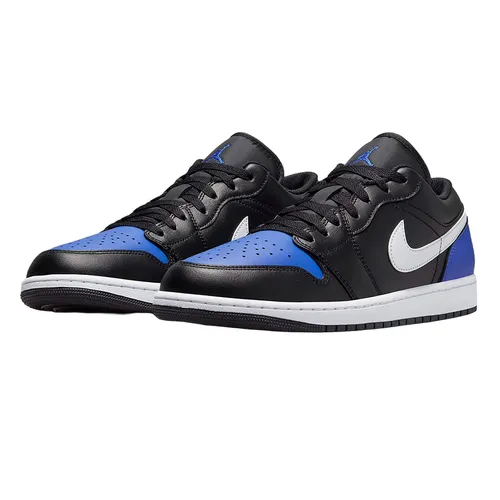 Giày Thể Thao Nam Nike Air Jordan 1 Low 553558-042 Màu Đen Phối Xanh Dương Size 40.5