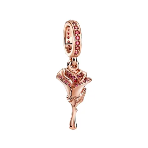 Pandora - Hạt Vòng Charm Nữ Pandora Rose Flower Dangle 789312C01 Màu Vàng Hồng - Vua Hàng Hiệu