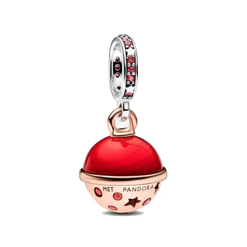 Hạt Vòng Charm Nữ Pandora Two Tone Planet Mars Murano & Sparkling Dangle 782433C01 Phối Màu