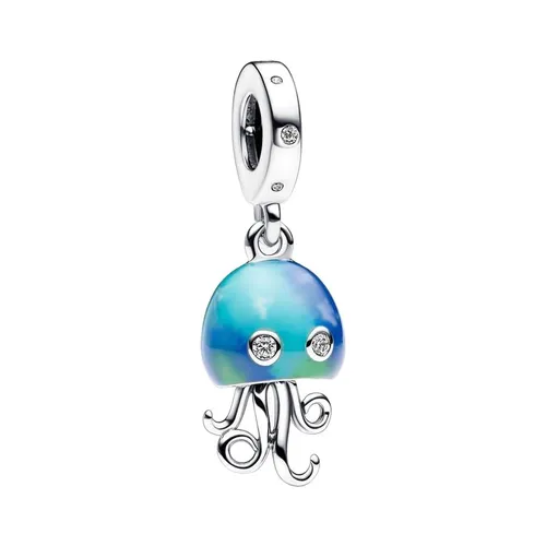 Pandora - Hạt Vòng Charm Pandora Color-Changing Jellyfish Pendant Charm 792704C01 Màu Xanh - Vua Hàng Hiệu