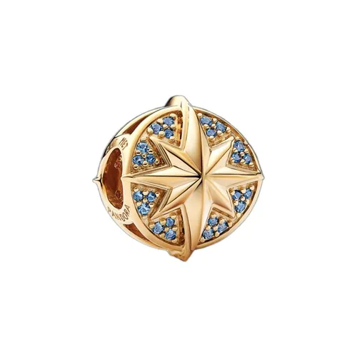 Pandora - Hạt Vòng Charm Pandora Marvel Captain Marvel Insignia Charm 762744C01 Màu Vàng Gold C_QP - Vua Hàng Hiệu