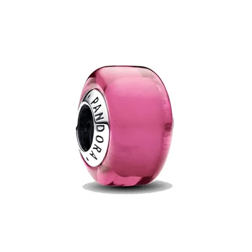 Pandora - Hạt Vòng Charm Pandora Pink Mini Murano Glass Charm 793107C00 Màu Hồng - Vua Hàng Hiệu