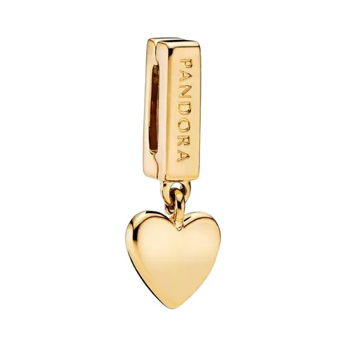 Pandora - Hạt Vòng Charm Pandora Reflexions Dangling Heart Clip Charm 768672C00 Màu Vàng Gold - Vua Hàng Hiệu