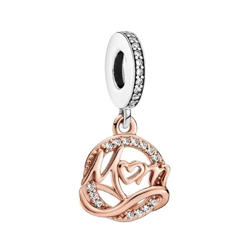 Pandora - Hạt Vòng Charm Pandora Two Tone Mum Dangle Charm 789374C01 Màu Vàng Hồng - Vua Hàng Hiệu