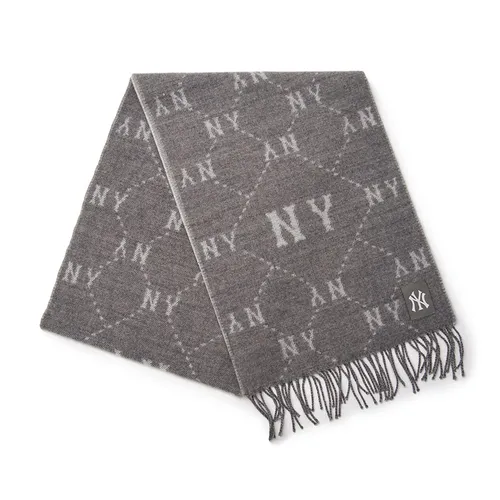 Khăn Quàng Cổ MLB Monogram Muffler NY Yankees 3AMFM0146-50MGD Màu Xám Đậm