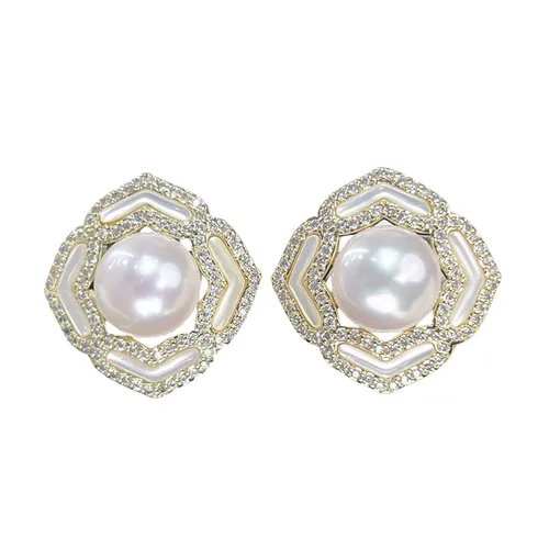 Khuyên Tai Nữ Kya Jewel Pearl Petal PE31 Màu Trắng Ngà - Trang sức - Vua Hàng Hiệu