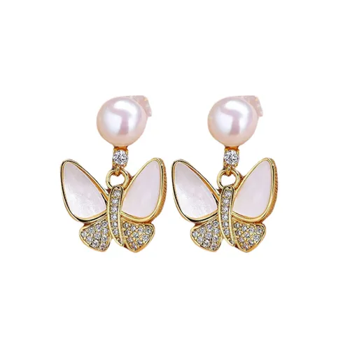 Khuyên Tai Nữ Kya Jewel Youthful Butterfly PE4 Màu Vàng