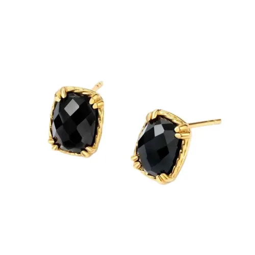 Khuyên Tai Nữ LiLi Jewelry Đính Đá Mã Não 228148 Artemis Earrings Màu Vàng Đen - Trang sức - Vua Hàng Hiệu