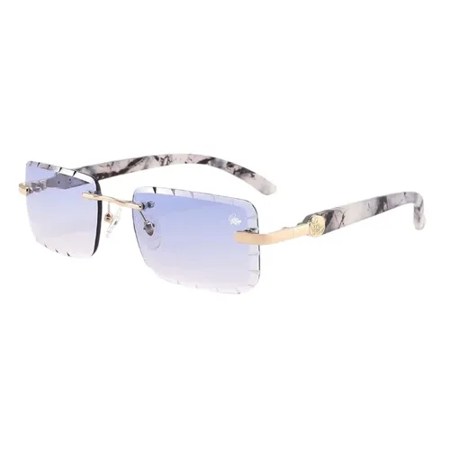 Belvoir&Co - Kính Mát Belvoir&Co Hampton Cut Hampton White Marble/Bleu Sunglasses Màu Trắng - Xanh Size 55 - Vua Hàng Hiệu