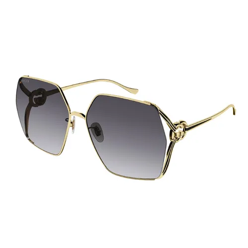 Kính Mát Nữ Gucci Sunglasses GG1322SA 001 Màu Xám/Vàng - Kính mắt - Vua Hàng Hiệu