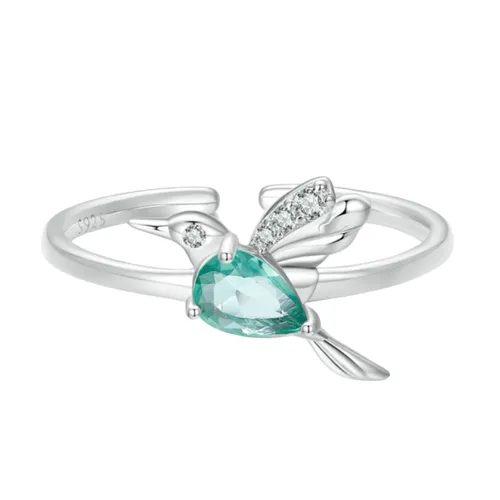 Trang sức - Nhẫn Nữ Kya Jewel Hummingbird R90 Màu Bạc/Xanh - Vua Hàng Hiệu