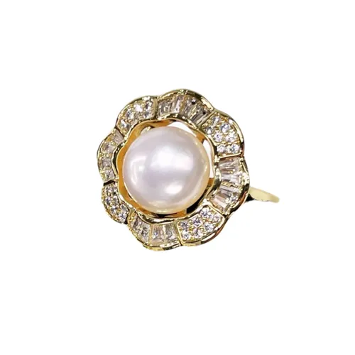 Trang sức - Nhẫn Nữ Kya Jewel Romantic Golden Pearl PR30 Màu Trắng Ngà - Vua Hàng Hiệu