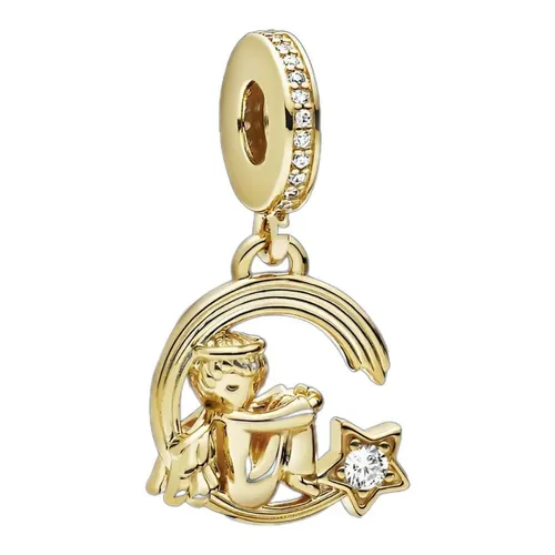 Pandora - Hạt Vòng Charm Pandora Shine Angel and Shooting Star Dangle Charm 768483C01 Màu Vàng Gold C_QP - Vua Hàng Hiệu