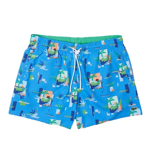 Thời trang - Quần Bơi Nam Lacoste Men's Printed Built-In Mesh Boxer Swimming Trunks MH2703 - FYF Màu Xanh Blue Size S - Vua Hàng Hiệu