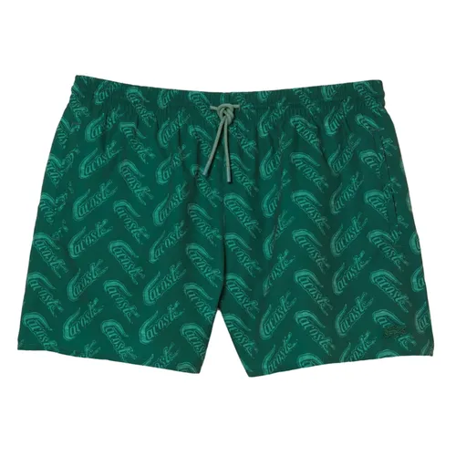 Quần Bơi Nam Lacoste Men's Printed Trunks Swim Shorts MH5635 - W1I Màu Xanh Lá Size M