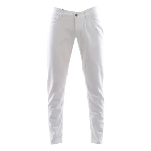 Dolce & Gabbana Quần jeans Vải cao cấp - Quần Jean Nam Dolce & Gabbana D&G Slim Fit G6XNGZ G8U04 W001 Màu Trắng Size 46 - Vua Hàng Hiệu