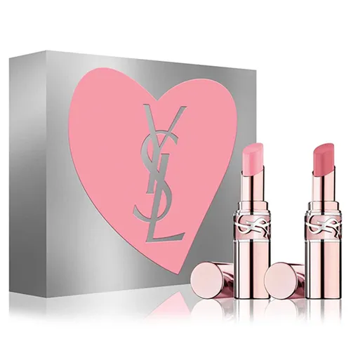 Set 2 Son Dưỡng Yves Saint Laurent YSL Candy Glow (YSL 44B Nude Lavalliere + 1B Pink Sunrise) - Son Môi - Vua Hàng Hiệu