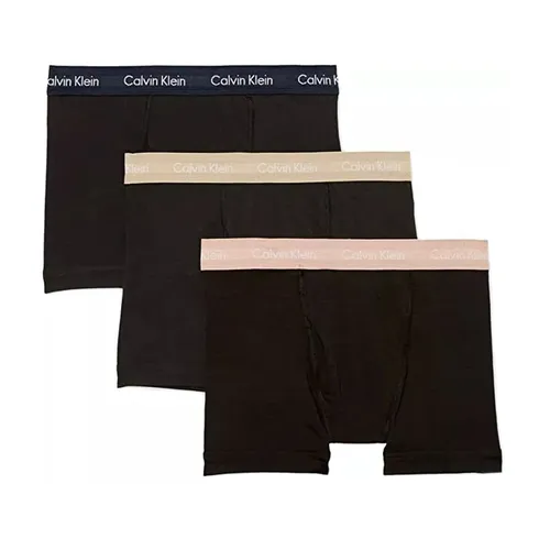 Thời trang Calvin Klein Quần lót - Set 3 Quần Lót Nam Calvin Klein CK Cotton Stretch Trunk Underwear 3 Pack NB2615922 Màu Đen Size S - Vua Hàng Hiệu