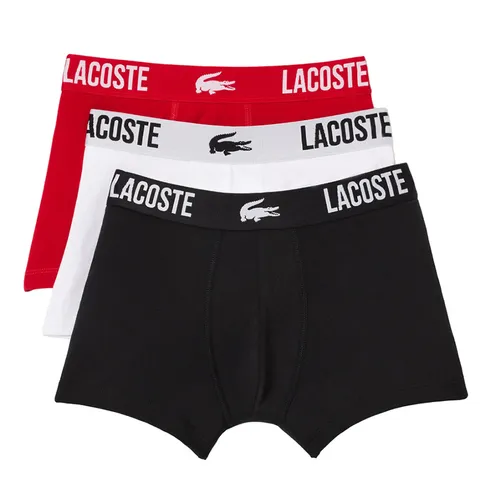 Thời trang Lacoste Quần lót - Set 3 Quần Lót Nam Lacoste Men's 3-Pack Tonal Waist Boxer Briefs 6H3412 - TR2 Màu Đen/Đỏ/Trắng Size S - Vua Hàng Hiệu