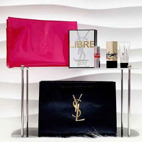 Set Makeup + Nước Hoa Yves Saint Laurent YSL 5 PC Makeup & Pouch Gift Set 5 Món