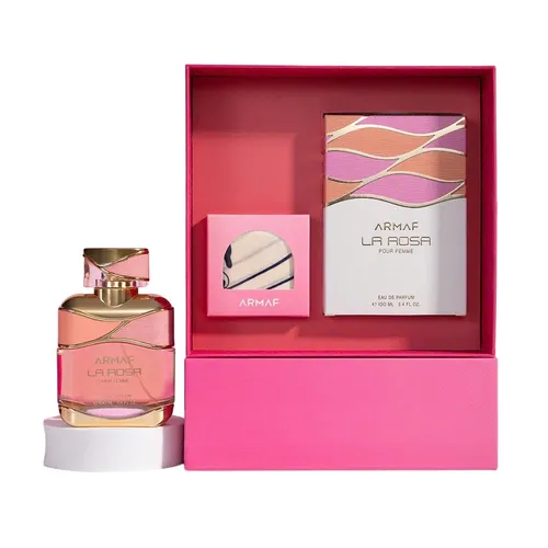 Nước hoa - Set Nước Hoa Nữ Kèm Khăn Lụa Và Thiệp Armaf La Rosa Pour Femme EDP 100ml - Vua Hàng Hiệu