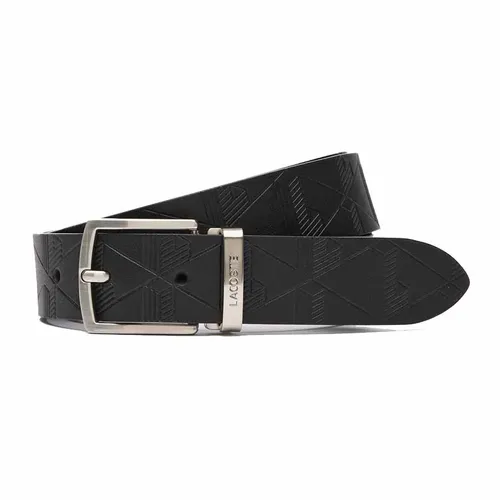 Set Thắt Lưng Nam Lacoste 2-Buckle Belt Smooth Leather RC4081 000 Màu Đen