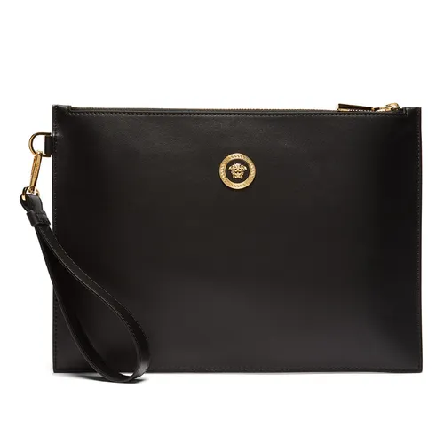 Túi Cầm Tay Nam Versace Large Pouch Calf Leather Clutch Bag 1010525 1A02150 1B00V Màu Đen