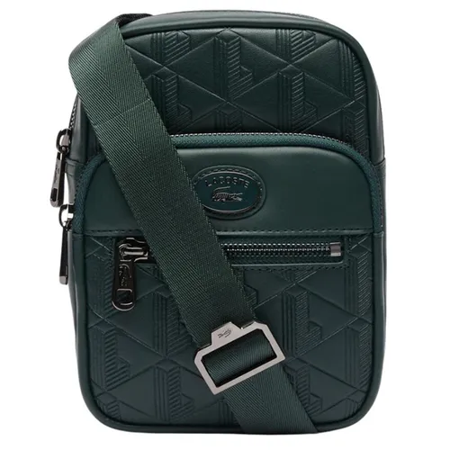 Túi Đeo Chéo Nam Lacoste Men's Crossbody Monogram Print Green NH4399MR Màu Xanh Lá