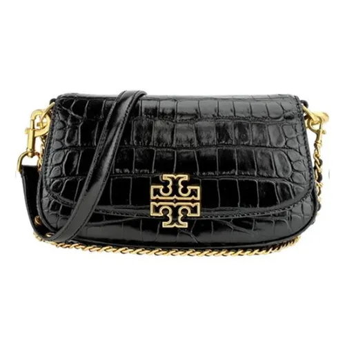 Túi Đeo Chéo Nữ Tory Burch Britten Embossed Convertible Crossbody Bag Màu Đen  