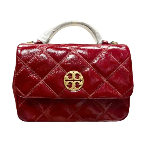 Túi Đeo Chéo Nữ Tory Burch Willa Shine Mini Top Handle Bag 153366 1024 Sorrel Màu Đỏ Đậm  