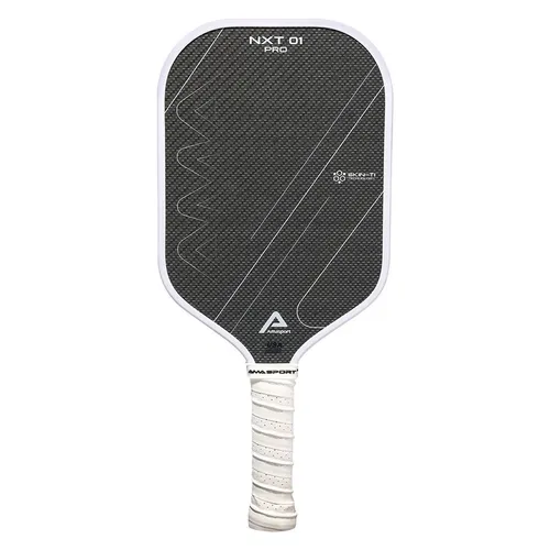 Pickleball - Vợt Pickleball Ama Sport NXT 01 Pro Titanium 16mm Màu Xám Trắng (Kèm túi và hộp đựng) - Vua Hàng Hiệu
