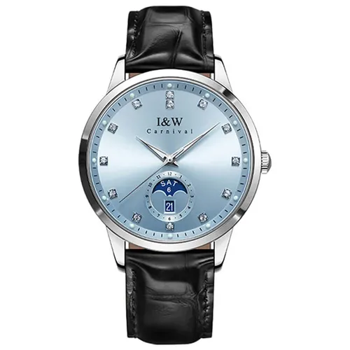 Đồng hồ - Đồng Hồ Nam I&W Carnival IW625G-DD (IW625G16) Automatic Màu Đen Xanh - Vua Hàng Hiệu