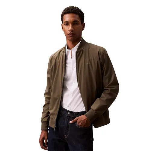 Áo Khoác Calvin Klein CK Matte Bomber Jacket 40FM512 022 Màu Nâu Size XS