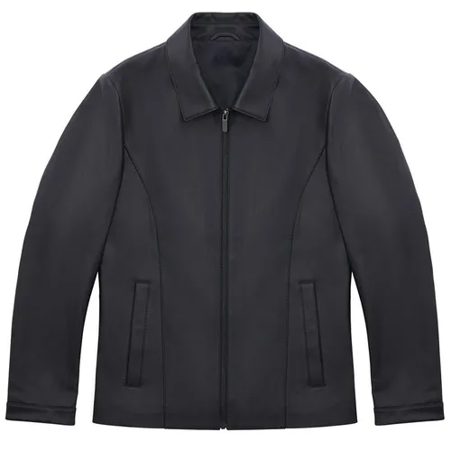 Thời trang Nam Áo khoác Da cao cấp - Áo Khoác Da Nam Giovanni GJL0024-1NK Màu Đen Size 46 - Vua Hàng Hiệu