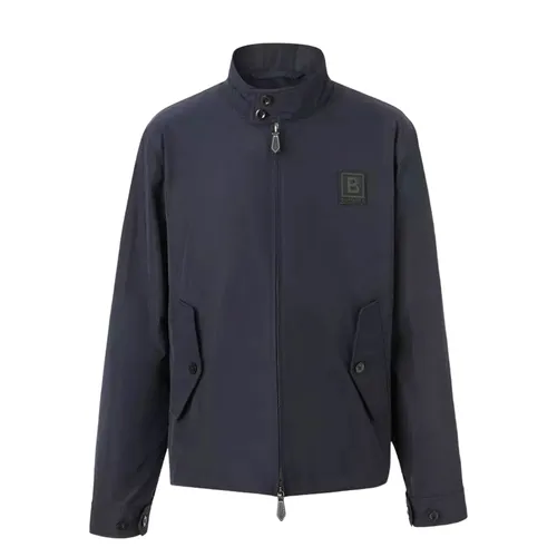 Burberry Nam Áo khoác - Áo Khoác Nam Burberry Letter Graphic Applique Harrington Jacket 80616531 Màu Xanh Navy Size 52 - Vua Hàng Hiệu