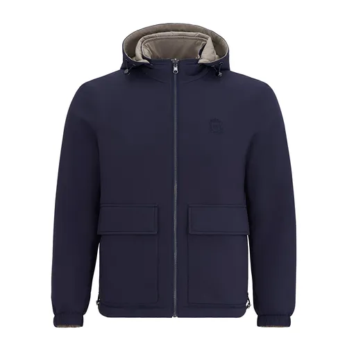 Thời trang Giovanni Áo khoác - Áo Khoác Nam Giovanni Regular Fit Jacket GJK0063-1DN Mặc 2 Mặt Màu Xanh Navy Size 50 - Vua Hàng Hiệu