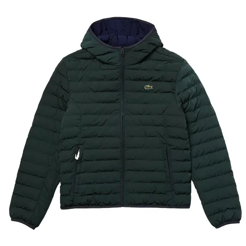 Thời trang - Áo Khoác Nam Lacoste Lightweight Foldable Hooded Water-Resistant Puffer Coat BH1930 YZP Màu Xanh Rêu Size 48 - Vua Hàng Hiệu
