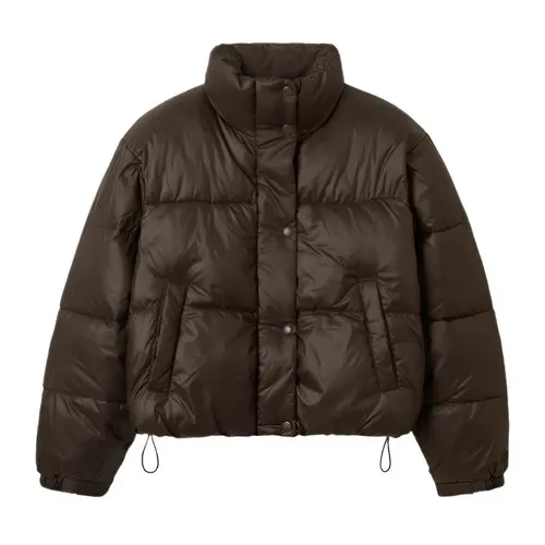Áo Khoác Nữ WHOAU High Neck Short Puffer Padding WHJPE4V15F Màu Nâu Size S - Thời trang - Vua Hàng Hiệu