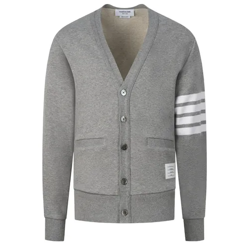 Thời trang - Áo Len Cardigan Nam Thom Browne Grey With 4 Bar Printed MJT167A-00535-055 Màu Xám Size 1 - Vua Hàng Hiệu