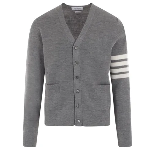 Áo Len Cardigan Nam Thom Browne Grey With 4 Bar Printed MKC484A Y1014 055 Màu Xám Size 1 - Thời trang - Vua Hàng Hiệu