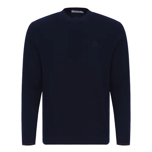 Áo Len Dài Tay Nam Giovanni GSW0071-1 Màu Xanh Navy Size 48