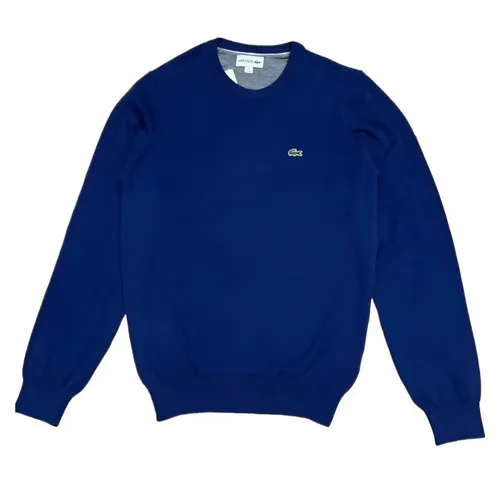 Áo Len Nam Lacoste Men's Relaxed Fit Crew Neck Wool Sweater Màu Xanh Navy Size 3