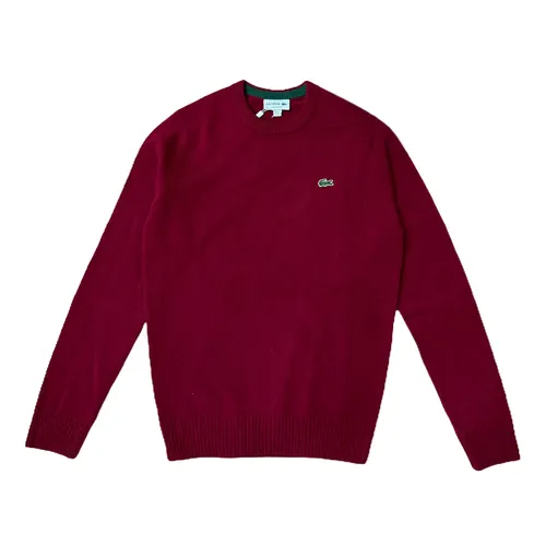 Thời trang - Áo Len Nam Lacoste Regular Fit Wool Sweater Màu Hồng Tím Size 2 - Vua Hàng Hiệu