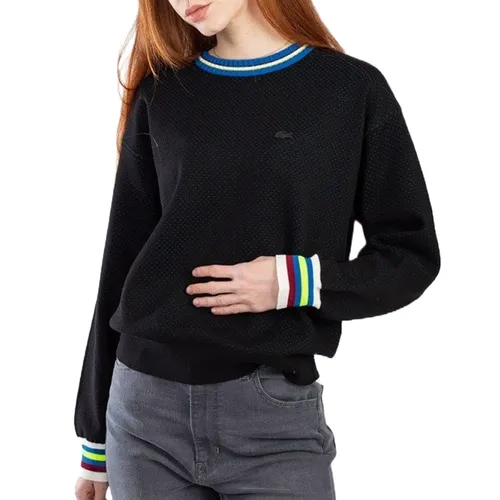 Thời trang - Áo Len Nữ Lacoste Crew Neck Black Jumper AF0463 W1A Màu Đen Size 38 - Vua Hàng Hiệu
