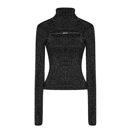 Áo Len Nữ Versace Jean Conture In Black With Lurex Ribbed Knit Turtleneck 77HAFM22CM60H899 Màu Đen Size XS - Thời trang - Vua Hàng Hiệu