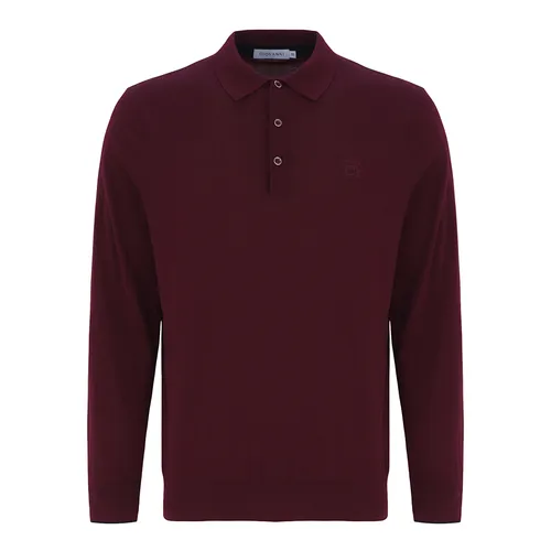 Áo Len Polo Nam Giovanni GSW0069-1BD Màu Đỏ Mận Size 46 - Thời trang - Vua Hàng Hiệu
