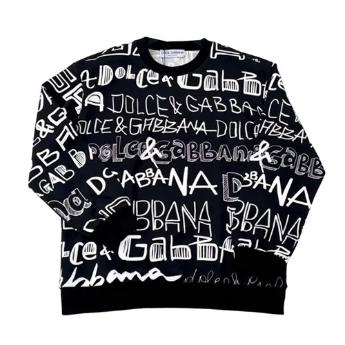 Thời trang - Áo Nỉ Dolce & Gabbana D&G Black With Logo Printed F9CB5T HS7OH HNSFW Màu Đen Size 36 - Vua Hàng Hiệu