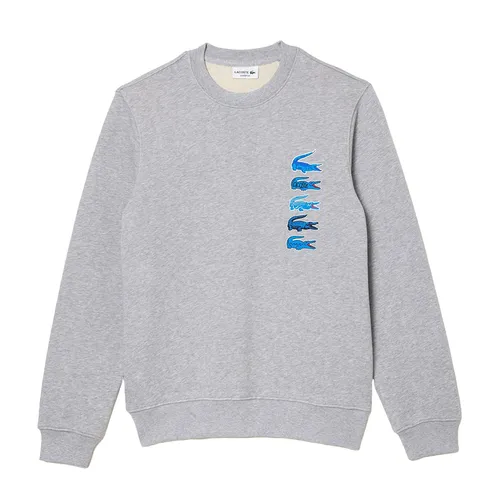 Áo Nỉ Nam Lacoste Classic Fit Croc Print Sweatshirt SH3581 CCA Màu Xám Size M