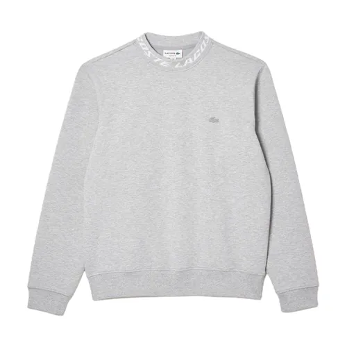 Áo Nỉ Nam Lacoste Double Sided Logo Collar Sweatshirt SH5690 CCA Màu Xám Size S
