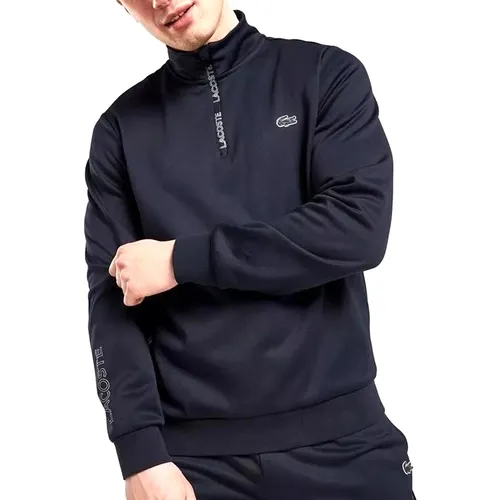 Thời trang - Áo Nỉ Nam Lacoste Regular Fit Zip Sweatshirt SH8822 166 Màu Xanh Navy Size 3 - Vua Hàng Hiệu